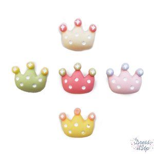 Pastel Crowns - Dress It Up Buttons Jesse James